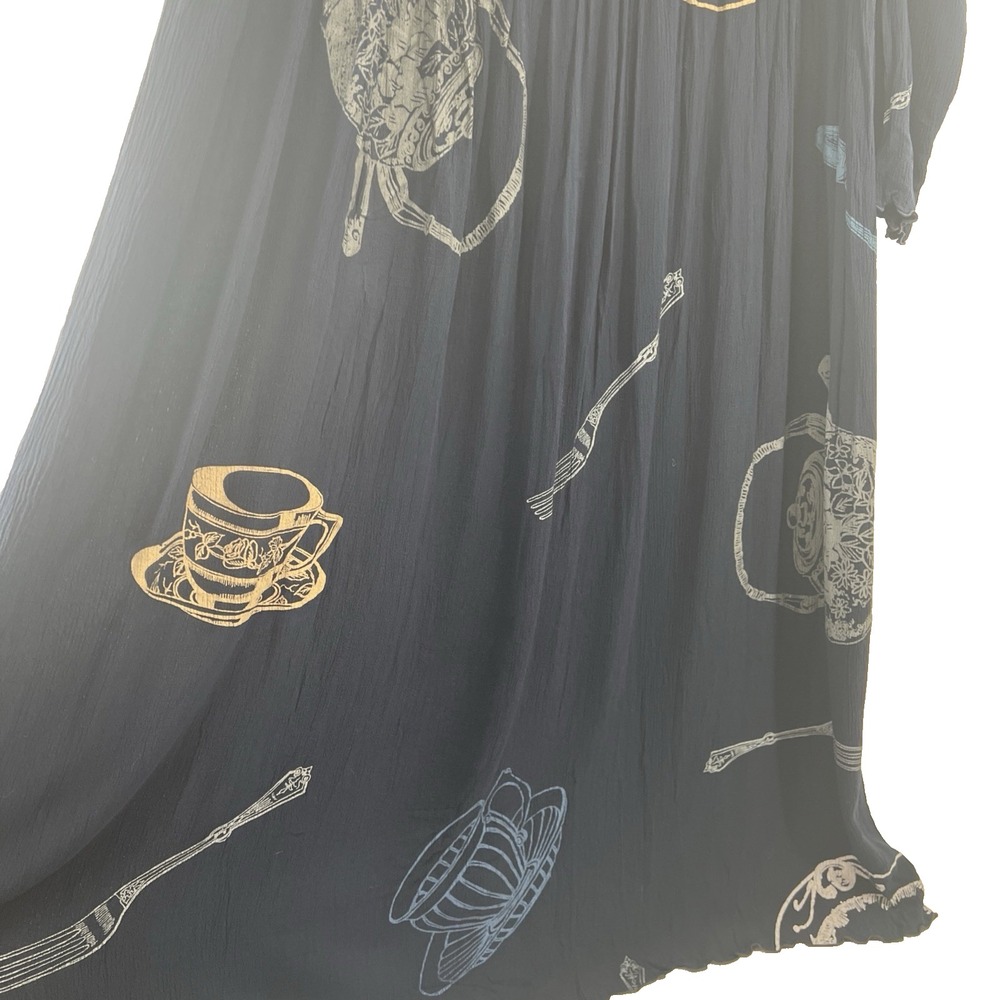 Staley Gretzinger Celestial Art-to-Wear Maxi Dress Sz Medium * Lagenlook Foodie - Picture 6 of 14